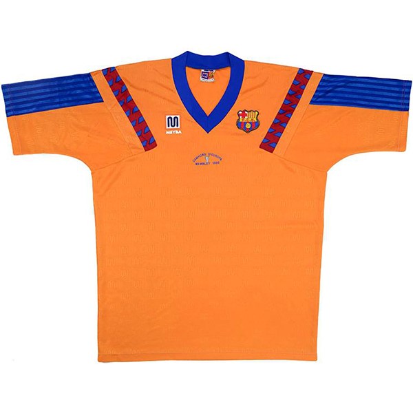 Thailande Maillot Football Barcelone Exterieur Retro 1991 1992 Orange